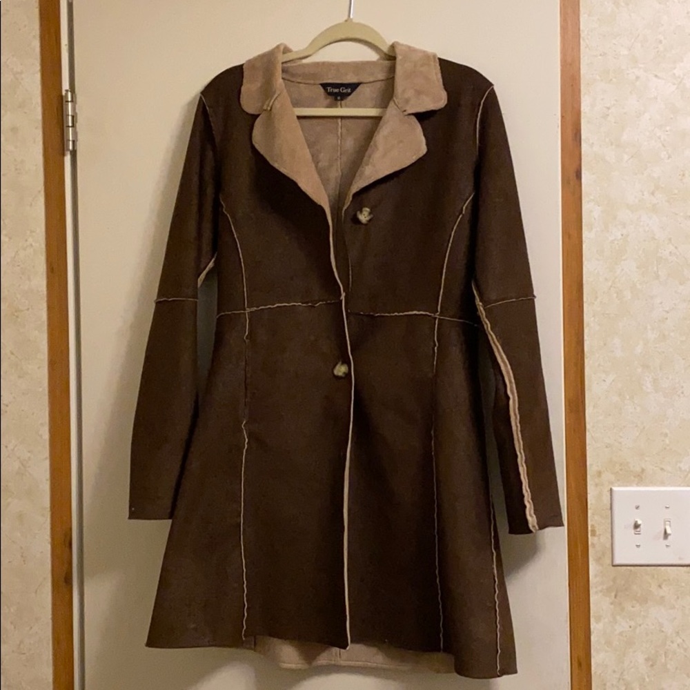 True Grit Suede Knee Length Coat